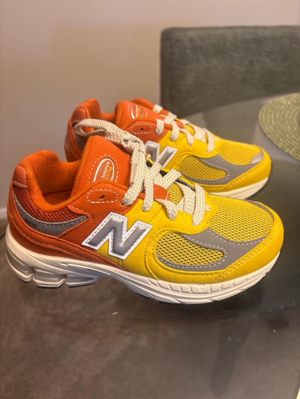 New Balance Kids Yellow & Orange Athletic Sneakers